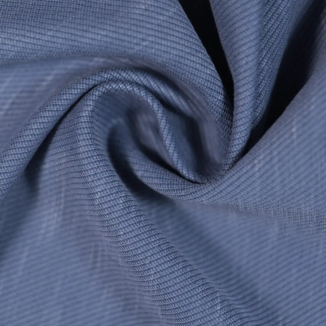 China Fabric for Loungewear Jacquard Knit Fabric Rayon Nylon blue color buy from China wholesaler bulk order at wholesale price free worldwide shipping Alibaba