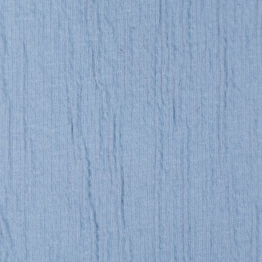 China Fabric for Loungewear Crepe Knit Fabric Cotton Polyester Spandex blue color buy from China wholesaler bulk order at wholesale price free worldwide shipping Alibaba