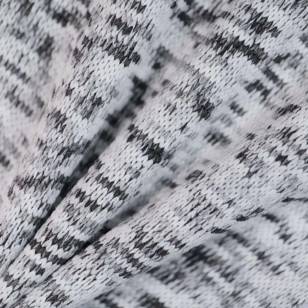 China Fabric for Open-Front Coat Hacci Knit Fabric Polyester white&black color buy from China wholesaler bulk order at wholesale price free worldwide shipping Alibaba