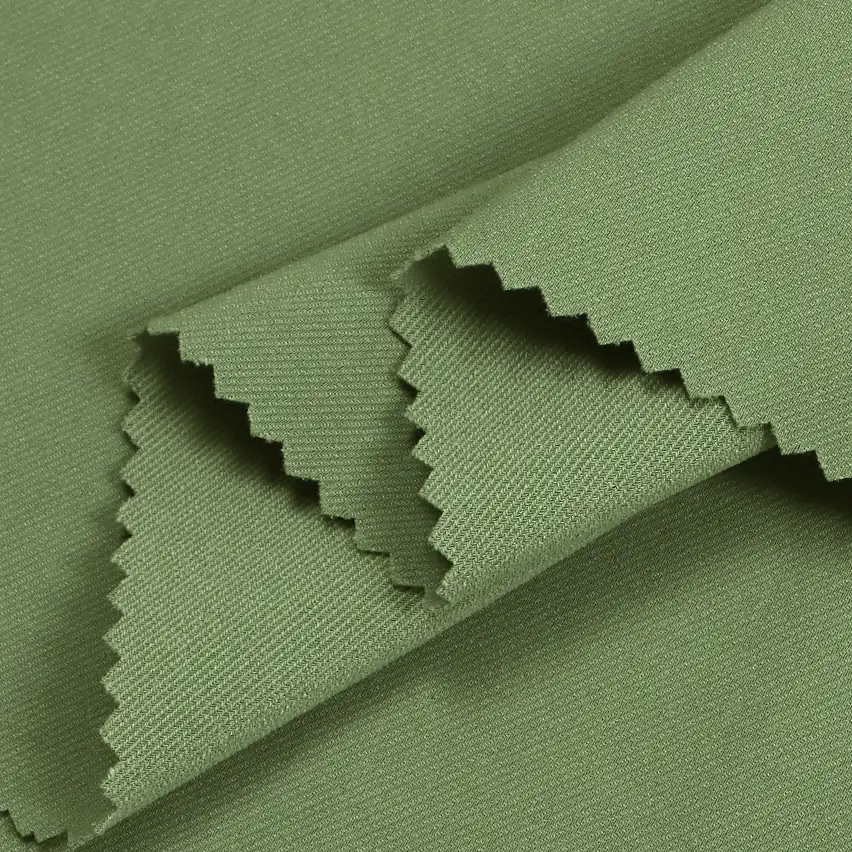 China Fabric for Pants,Skirt,Wide Leg Capri Pants Twill Synthetic Woven Fabric Polyester green color buy from China wholesaler bulk order at wholesale price free worldwide shipping Alibaba