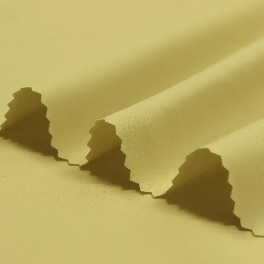 China Fabric for Shirt,Pants,Jackets,Shorts T400 Polyester Yarn Fabric Synthetic Woven Fabric Polyester Yellow color buy from China wholesaler bulk order at wholesale price free worldwide shipping Alibaba