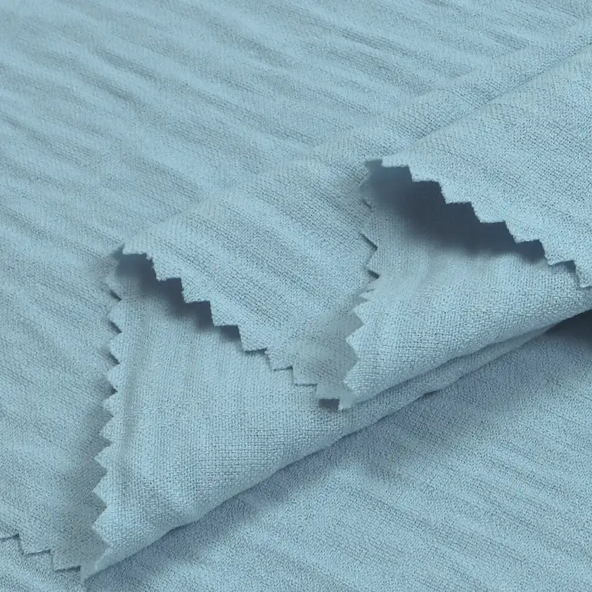 China Fabric for Shirt,Pants,Skirt,Kids Ruffle Tiered Dress,Kids Sleeveless Tutu Dress Four-way Stretch (Bi-Stretch) Synthetic Woven Fabric Polyester blue color buy from China wholesaler bulk order at wholesale price free worldwide shipping Alibaba