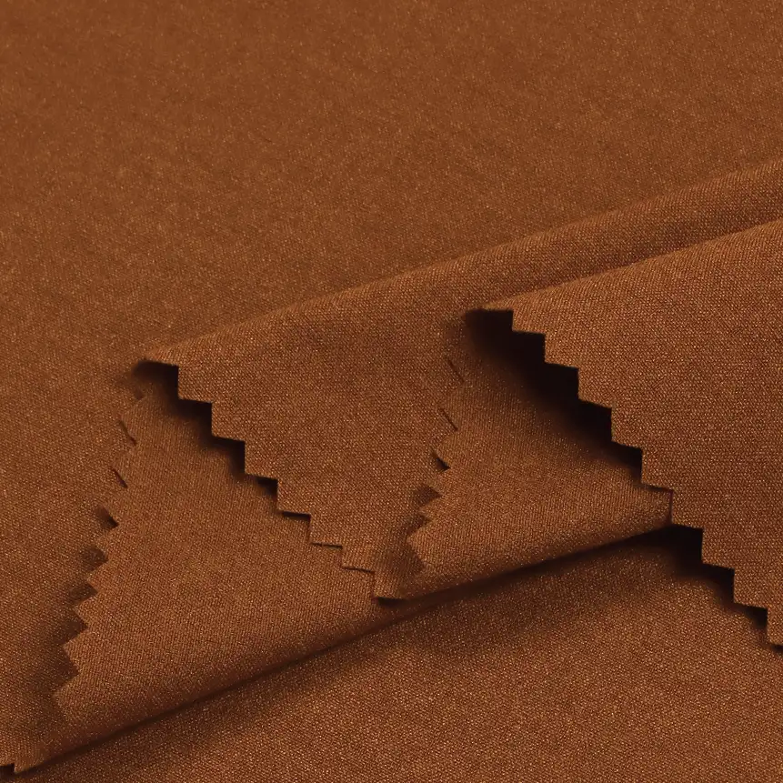 China Fabric for Shirt,Pants,Skirt,Shorts Four-way Stretch (Bi-Stretch) Synthetic Woven Fabric Polyester brown color buy from China wholesaler bulk order at wholesale price free worldwide shipping Alibaba