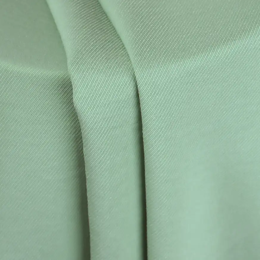 China Fabric for Shirt,Pants,Skirt,Shawl Frill Collar Short Sleeve Dress,Tank Midi Dress,Flare Midi Skirt Four-way Stretch (Bi-Stretch) Synthetic Woven Fabric Polyester light green color buy from China wholesaler bulk order at wholesale price free worldwide shipping Alibaba