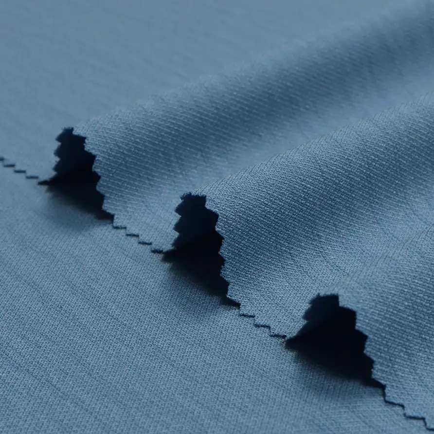 China Fabric for Shirt,Pants,Crop Top,Skirt Four-way Stretch (Bi-Stretch) Synthetic Woven Fabric Polyester blue color buy from China wholesaler bulk order at wholesale price free worldwide shipping Alibaba