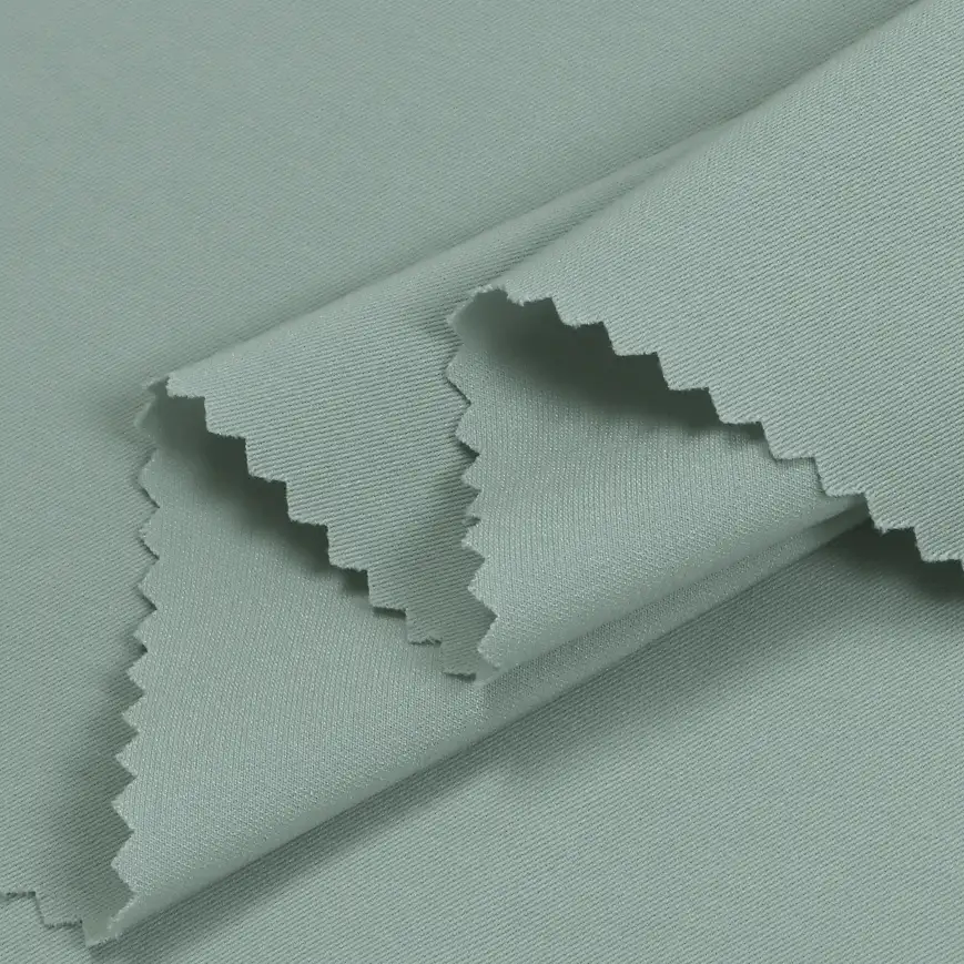 China Fabric for Shirt,Pants,Skirt,Gathered Strappy Mini Dress,Backless Beach Dress Four-way Stretch (Bi-Stretch) Synthetic Woven Fabric Polyester light green color buy from China wholesaler bulk order at wholesale price free worldwide shipping Alibaba