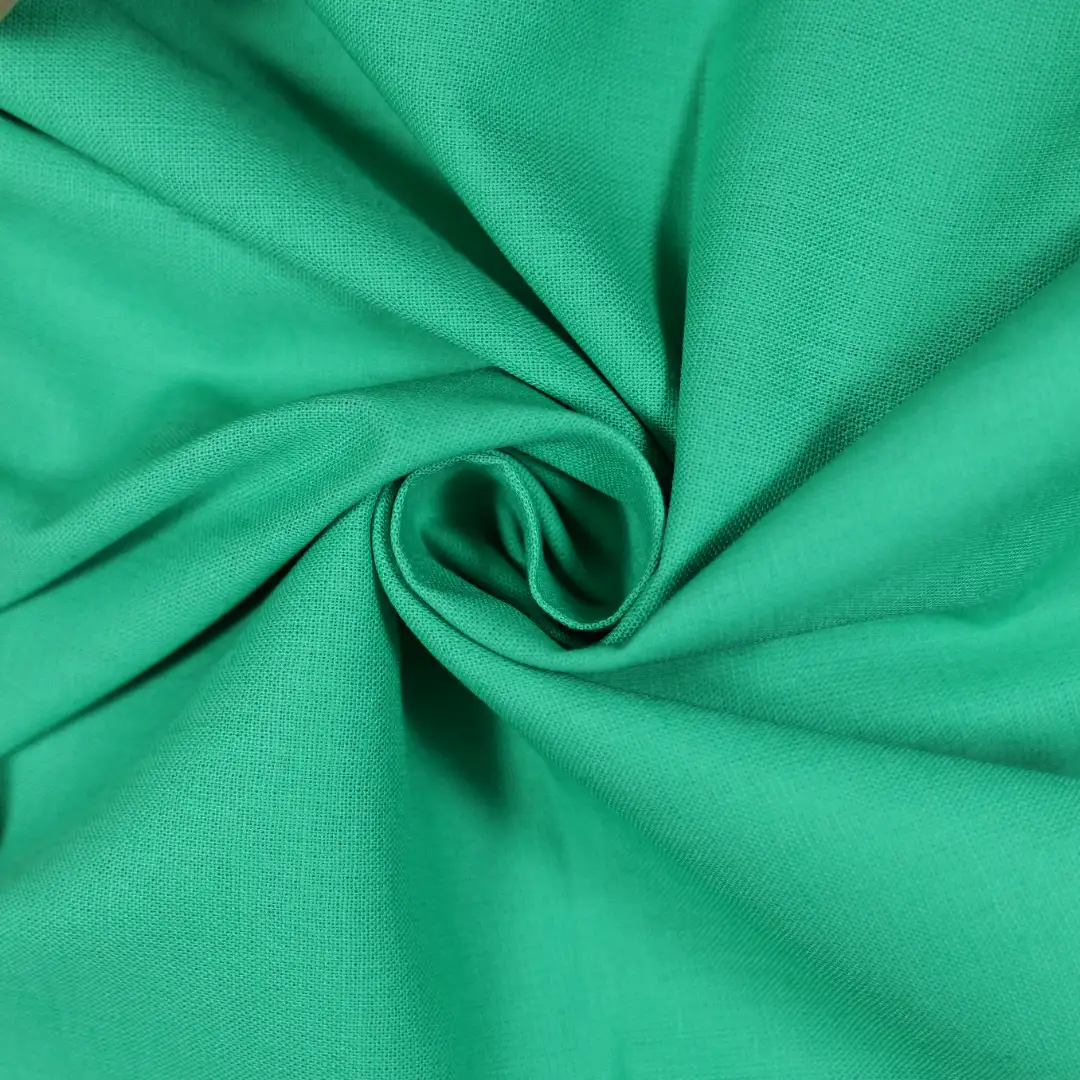 China Fabric for Shirt,T-Shirt,Crop Top Linen/Cotton Plain Natural Woven Fabric Cotton Flax Green color buy from China wholesaler bulk order at wholesale price free worldwide shipping Alibaba