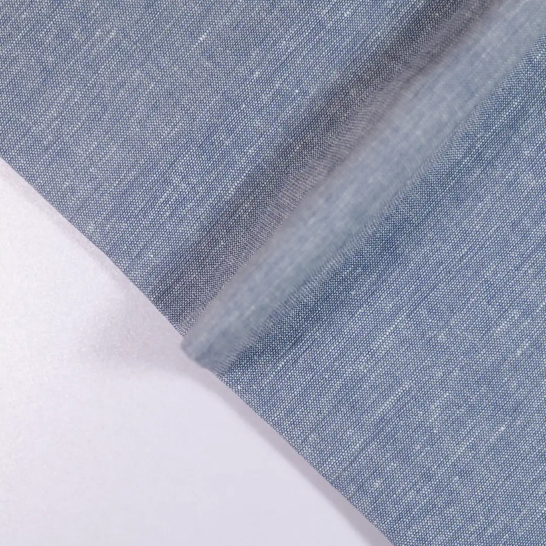 China Fabric for Shirt,Skirt Linen/Cotton Plain Natural Woven Fabric Cotton Flax blue color buy from China wholesaler bulk order at wholesale price free worldwide shipping Alibaba