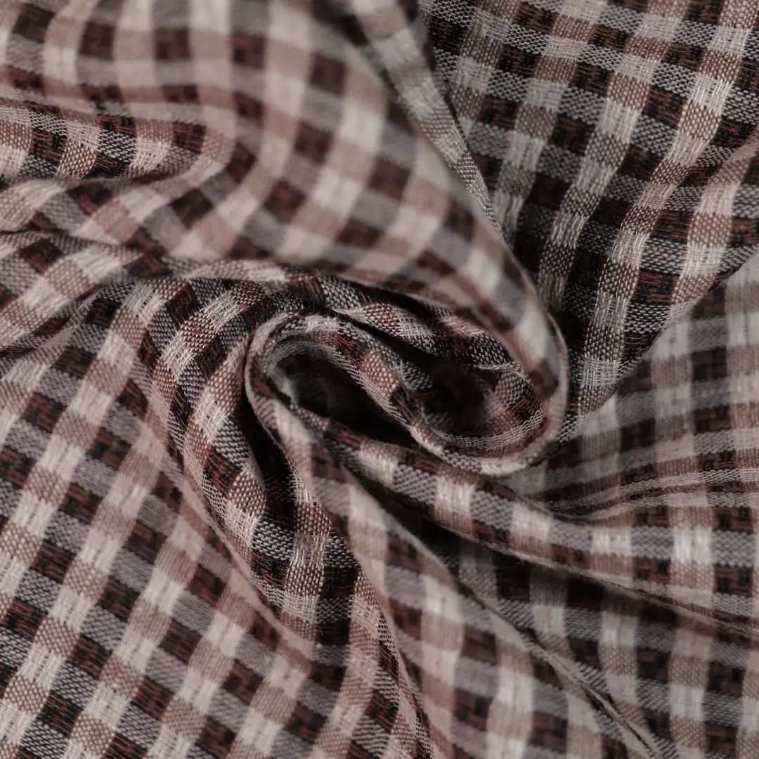 China Fabric for Shirt,Pants,Crop Top,Skirt Linen/Cotton Plain Natural Woven Fabric Flax Cotton brown color buy from China wholesaler bulk order at wholesale price free worldwide shipping Alibaba