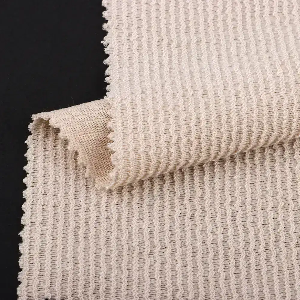 China Fabric for Jackets,Blazer Weft Jacquard Knit Fabric Polyester Elastane off-white color buy from China wholesaler bulk order at wholesale price free worldwide shipping Alibaba