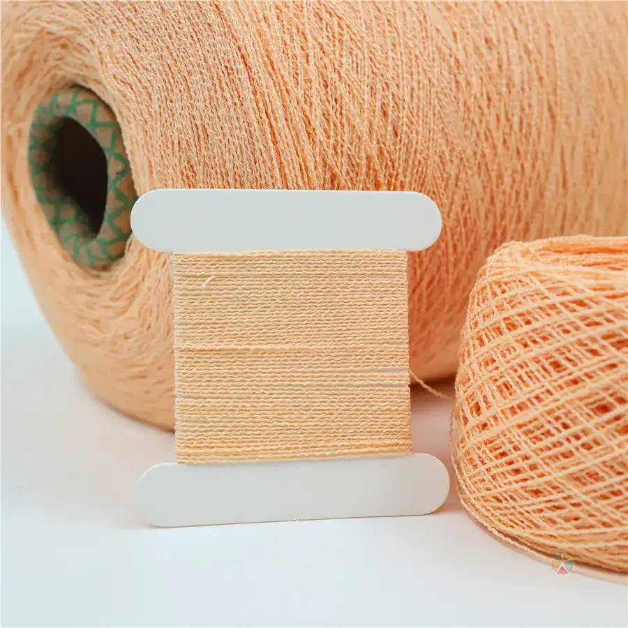 China Yarn for Full-Zipper Cardigan (Sweater),Half-Zipper Cardigan (Sweater),Shirt Long Sleeve Button (Sweater),Shirt Long Sleeve Zipper (Sweater),Shirt Half Sleeve Button (Sweater) Woollen Spun Regular Yarn Paper Tencel Cotton apricot pink color buy from China wholesaler bulk order at wholesale price free worldwide shipping Alibaba