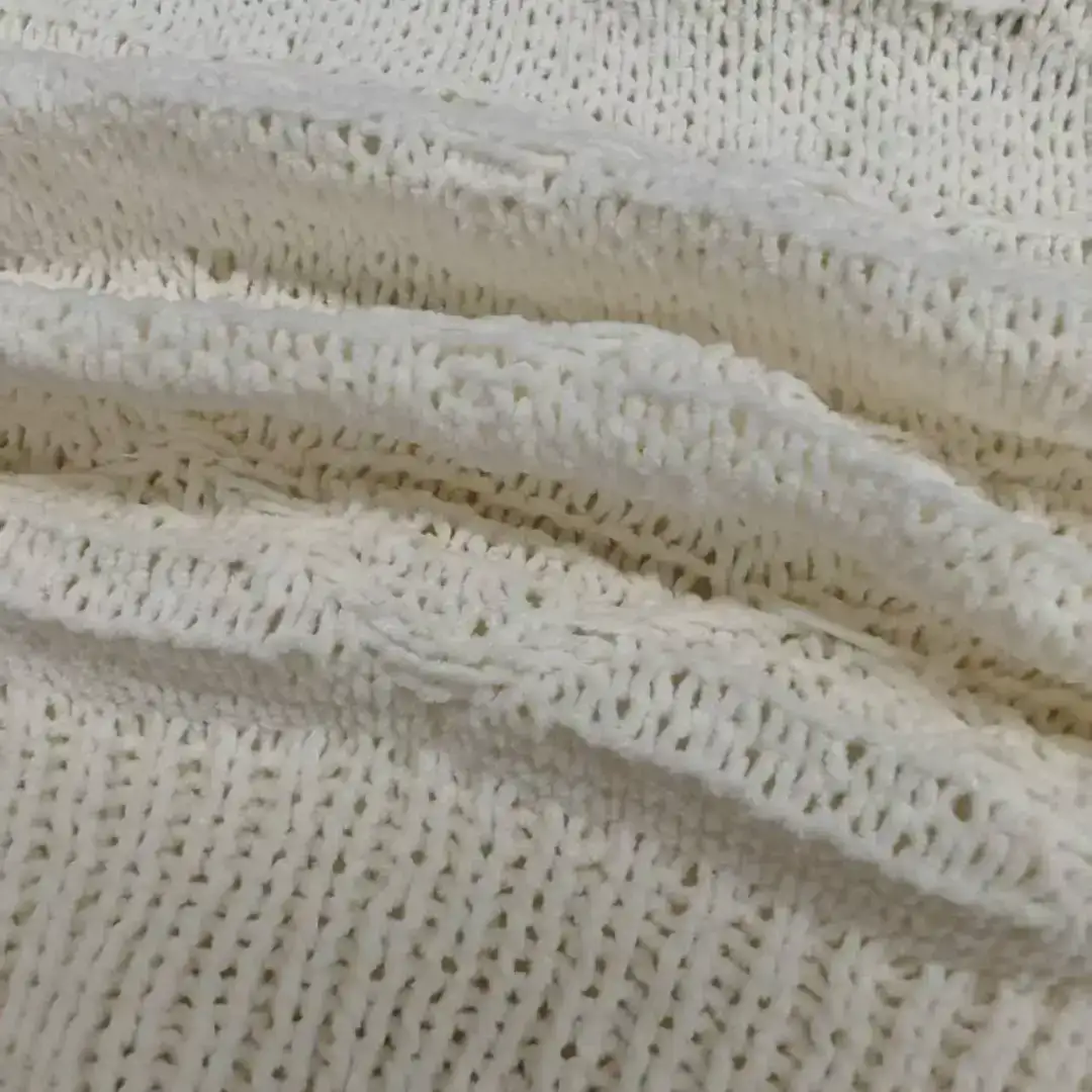 China Yarn for Open Cardigan (Sweater),Full-Zipper Cardigan (Sweater),Half-Zipper Cardigan (Sweater),Knitted Jacket (Sweater),Round Neck Pullover (Sweater) Matt Chenille Fancy Yarn Polyester Ivory color buy from China wholesaler bulk order at wholesale price free worldwide shipping Alibaba