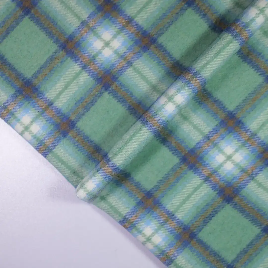China Fabric for Jackets,Overcoat,Uniform Yarn Dyed Check Woven Blended Fabric Polyester green color buy from China wholesaler bulk order at wholesale price free worldwide shipping Alibaba