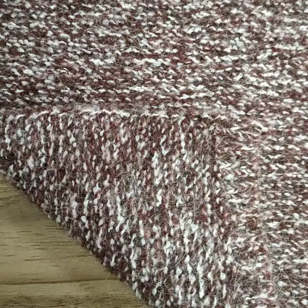 China Yarn for Open Cardigan (Sweater),Round Neck Pullover (Sweater),Hoodie  (Sweater),Roll Neck Jumper (Sweater) Mossy Yarn Fancy Yarn Wool Acrylic Recycled Polyester Spandex Pink wine red color buy from China wholesaler bulk order at wholesale price free worldwide shipping Alibaba