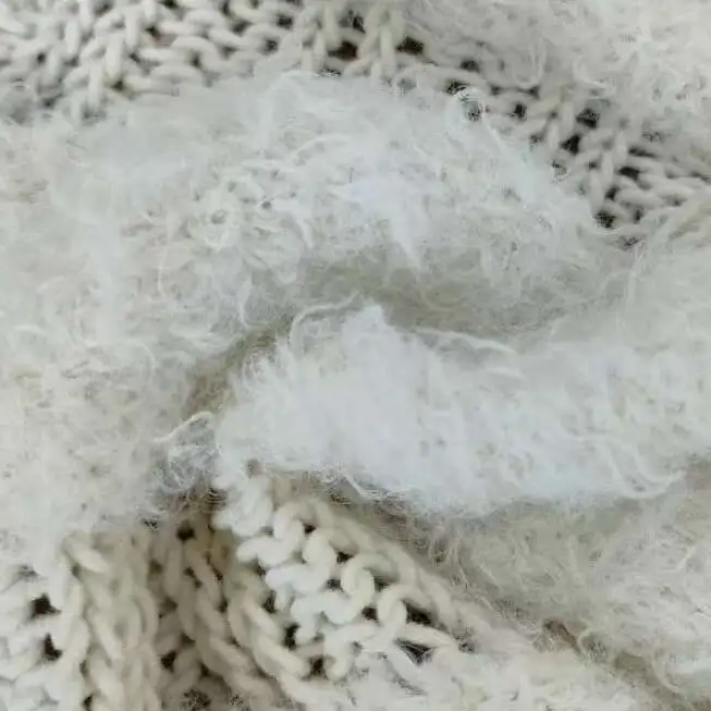 China Yarn for Round Neck Pullover (Sweater),Hoodie  (Sweater),Roll Neck Jumper (Sweater),Boys Hoodie (Sweater) Mossy Yarn Fancy Yarn BCI Cotton Acrylic White color buy from China wholesaler bulk order at wholesale price free worldwide shipping Alibaba