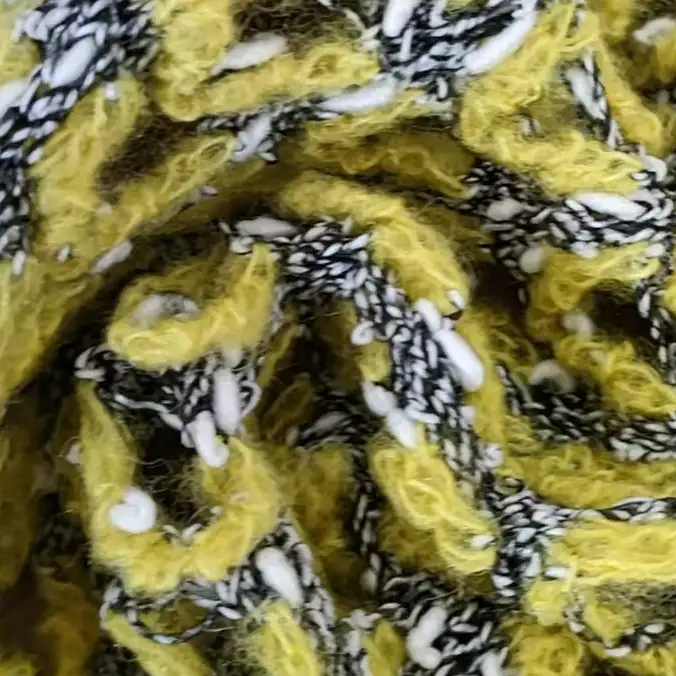 China Yarn for Open Cardigan (Sweater),Roll Neck Jumper (Sweater),Single Button Cardigan (Sweater Knot Yarn Fancy Yarn Polyester Black and White color buy from China wholesaler bulk order at wholesale price free worldwide shipping Alibaba