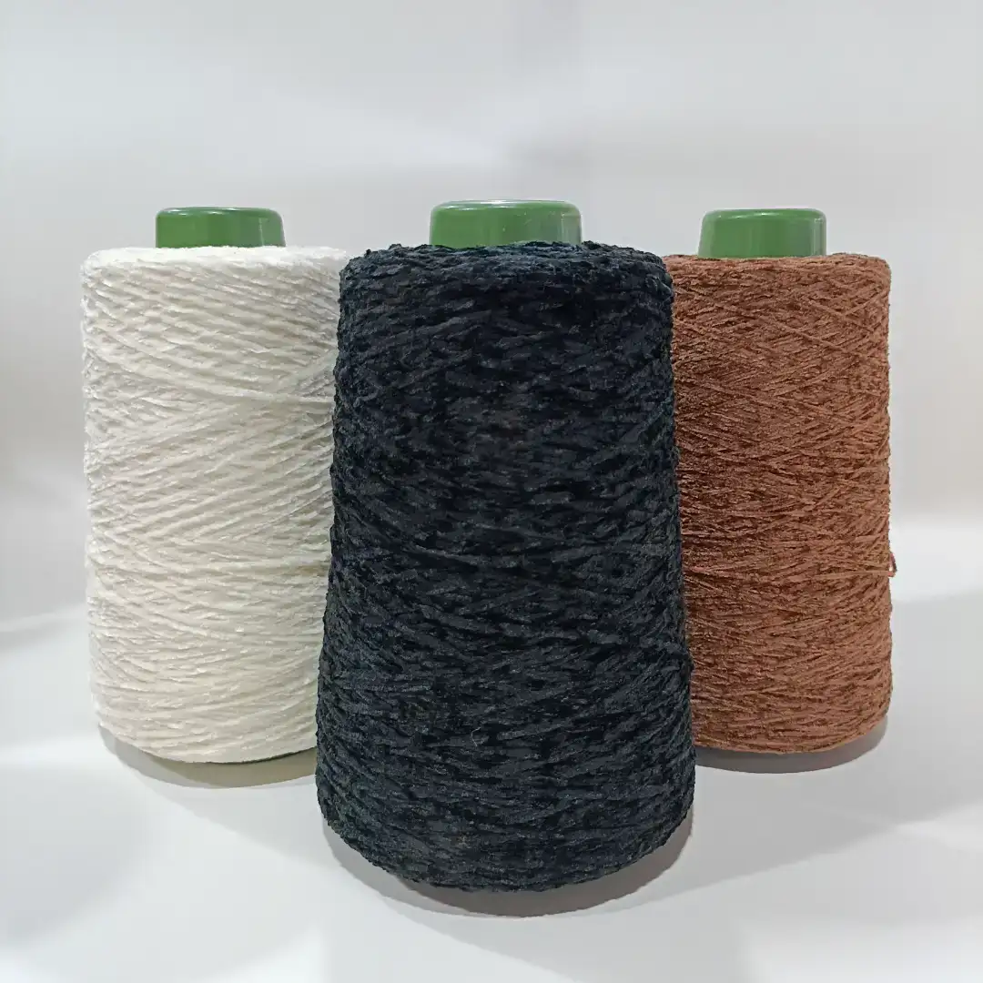 China Yarn for Ladies Vest (Sweater),Men’s Vest (Sweater),Men's Pants (Sweater),Women's Pants (Sweater) Shiny Chenille Fancy Yarn Polyester 咖啡、黑色、米白、大红 color buy from China wholesaler bulk order at wholesale price free worldwide shipping Alibaba