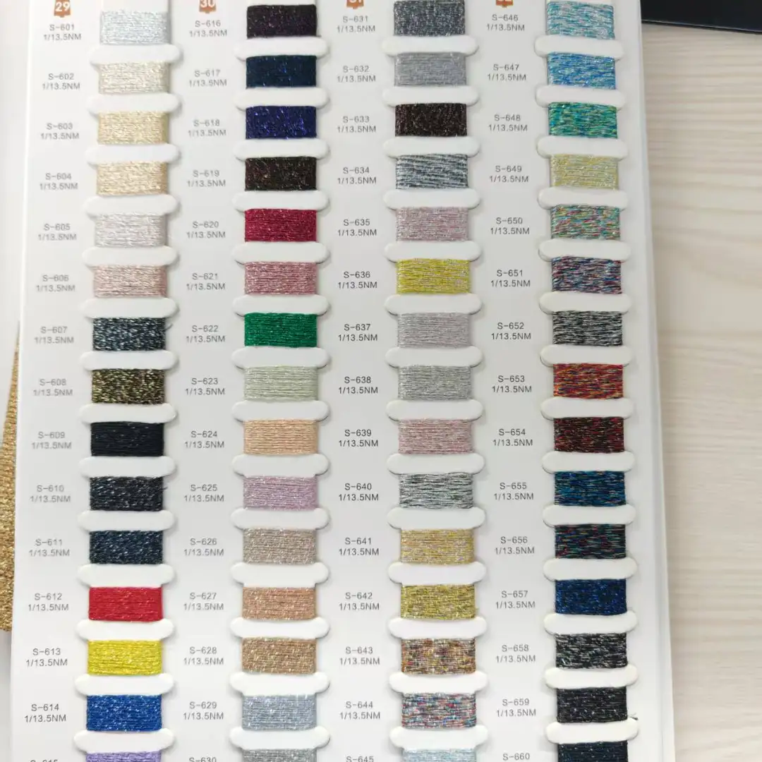China Yarn for Knitted Jacket (Sweater),Round Neck Pullover (Sweater),Crop Top Pullover (Sweater),Polo T-shirt (Sweater) Twisted Yarn Twisted Yarn Metallic fiber Polyester Gray，Blue color buy from China wholesaler bulk order at wholesale price free worldwide shipping Alibaba