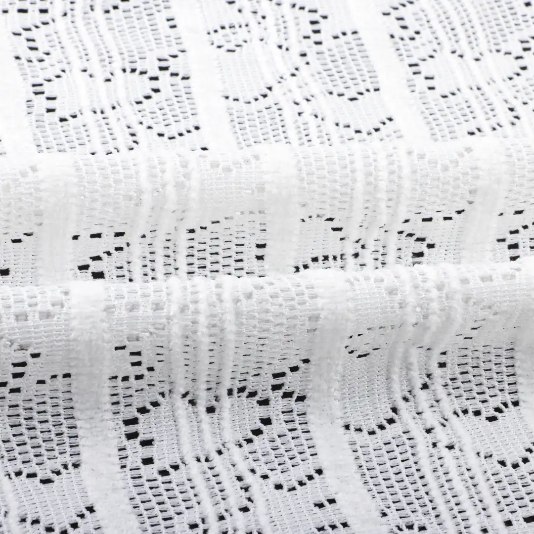 China Fabric for Shirt,Tank Top,Blouse,Skirt,Shorts Lace Knit Fabric Polyester Spandex white color buy from China wholesaler bulk order at wholesale price free worldwide shipping Alibaba