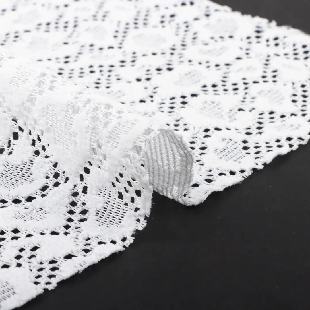 China Fabric for Shirt,Tank Top,Blouse,Skirt,Shorts Lace Knit Fabric Polyester Spandex white color buy from China wholesaler bulk order at wholesale price free worldwide shipping Alibaba