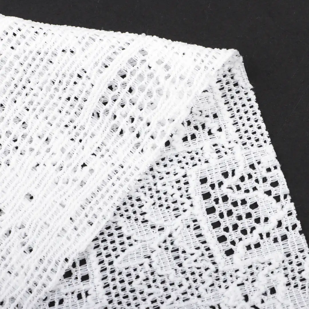 China Fabric for Shirt,Tank Top,Blouse,Skirt,Shorts Lace Knit Fabric Polyester Spandex white color buy from China wholesaler bulk order at wholesale price free worldwide shipping Alibaba