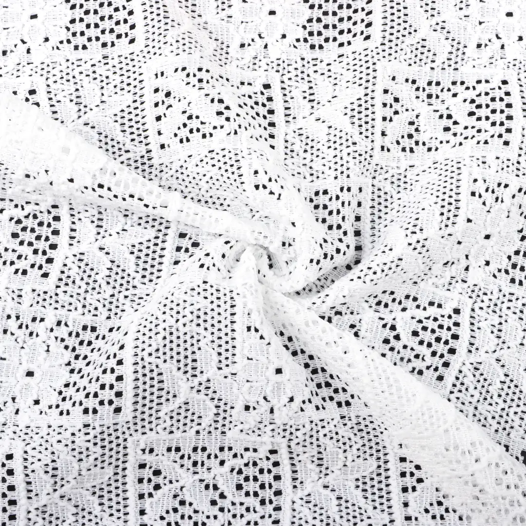 China Fabric for Shirt,Tank Top,Blouse,Skirt,Shorts Lace Knit Fabric Polyester Spandex white color buy from China wholesaler bulk order at wholesale price free worldwide shipping Alibaba