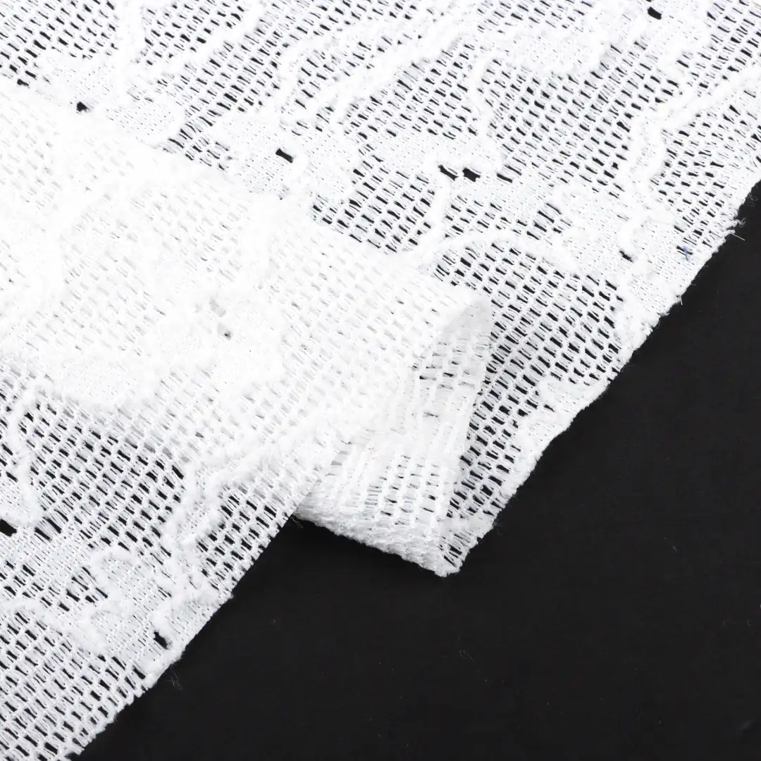 China Fabric for Tank Top,Blouse,Skirt,Shorts Lace Knit Fabric Polyester Spandex white color buy from China wholesaler bulk order at wholesale price free worldwide shipping Alibaba
