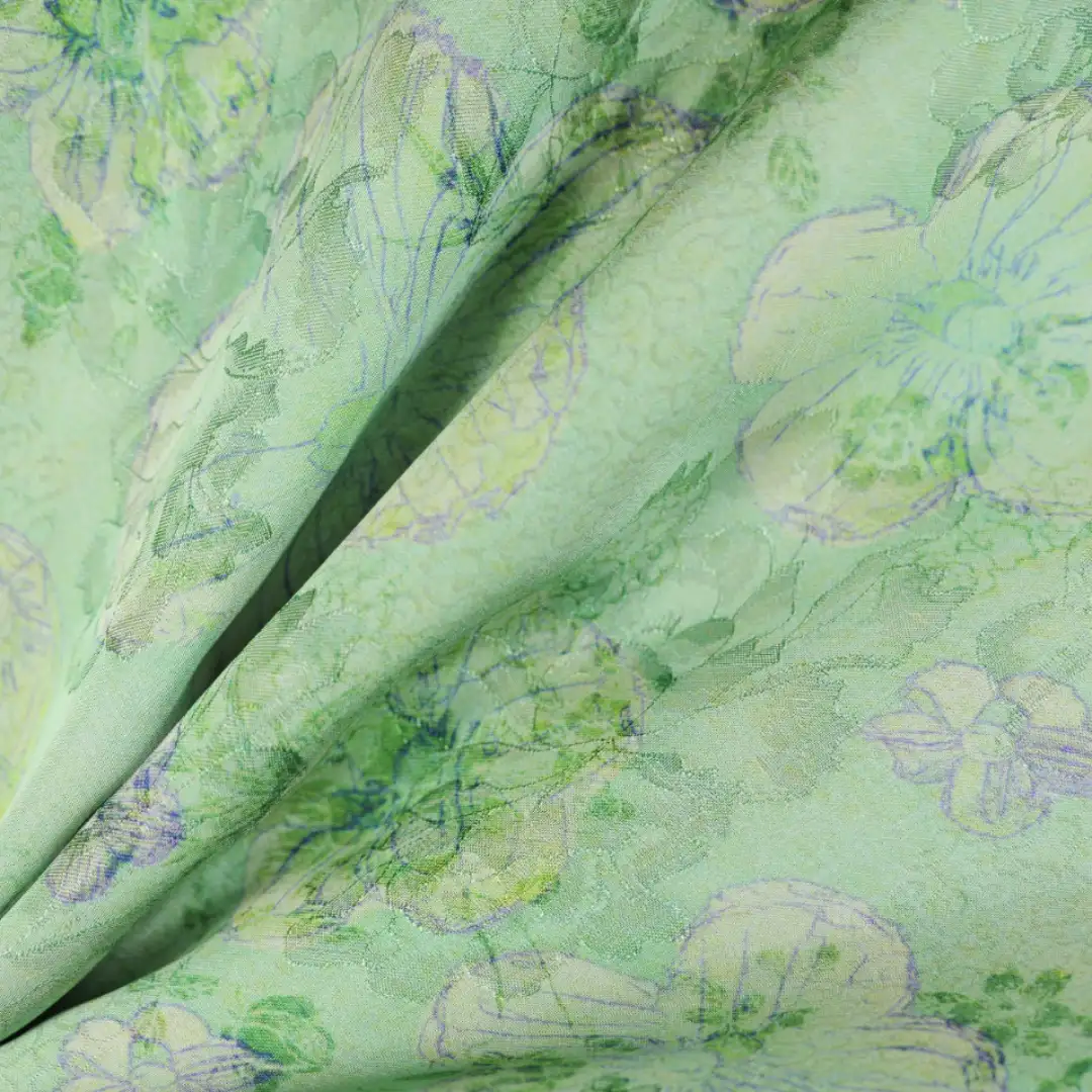 China Fabric for Shirt,Skirt Jacquard Synthetic Woven Fabric Viscose green color buy from China wholesaler bulk order at wholesale price free worldwide shipping Alibaba