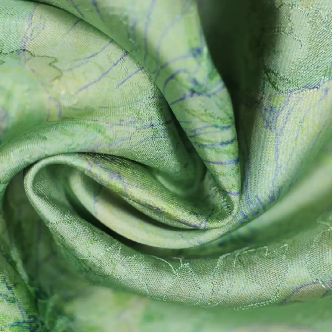 China Fabric for Shirt,Skirt Jacquard Synthetic Woven Fabric Viscose green color buy from China wholesaler bulk order at wholesale price free worldwide shipping Alibaba