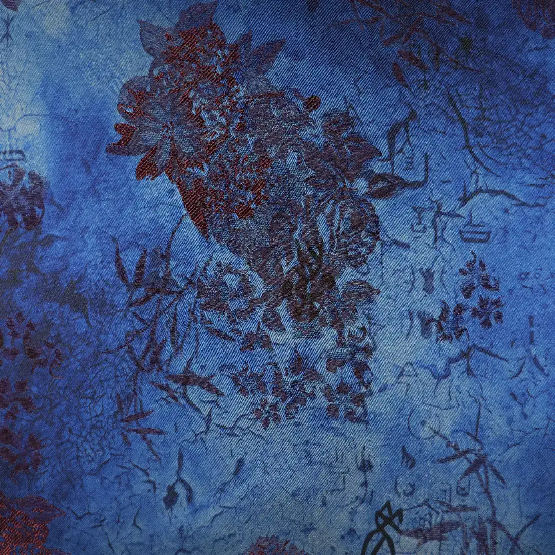 China Fabric for Shirt,Skirt Jacquard Woven Blended Fabric Viscose Polyester blue color buy from China wholesaler bulk order at wholesale price free worldwide shipping Alibaba