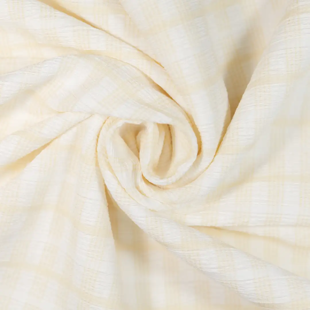 China Fabric for Shirt,Skirt,Sleeveless Waist Shirt,Casual Long Sleeve Crop Shirt,Cropped V-Neck Shirt,Backless Beach Dress Crepe Knit Fabric Polyester Spandex light yellow color buy from China wholesaler bulk order at wholesale price free worldwide shipping Alibaba