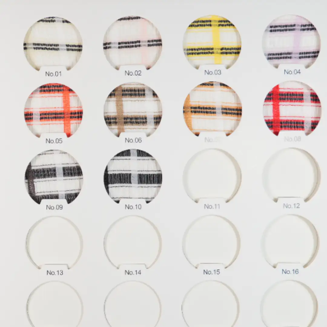 China Fabric for Shirt,Kids Stretch Waist Pleated Skirt,Kids Multi-tier Skirt,Puff Short Sleeve Ruffle Crop Shirt,Bow Tie Short Sleeve Dress Yarn-dyed fabric Knit Fabric Polyester Spandex white color buy from China wholesaler bulk order at wholesale price free worldwide shipping Alibaba