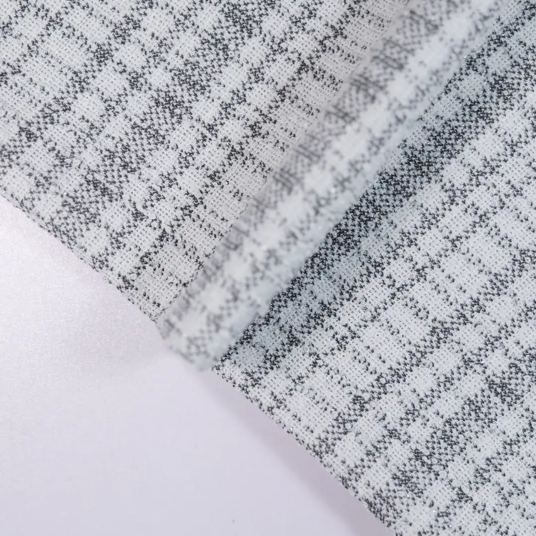 China Fabric for Girls Flared-Sleeve Maxi Dress,Girls Ruffled V-Neck Dress,Womens Quilted A-Line Midi Skirt,Womens Side-Slit Pencil Midi Skirt Jacquard Knit Fabric Polyester Lurex Spandex stripes color buy from China wholesaler bulk order at wholesale price free worldwide shipping Alibaba