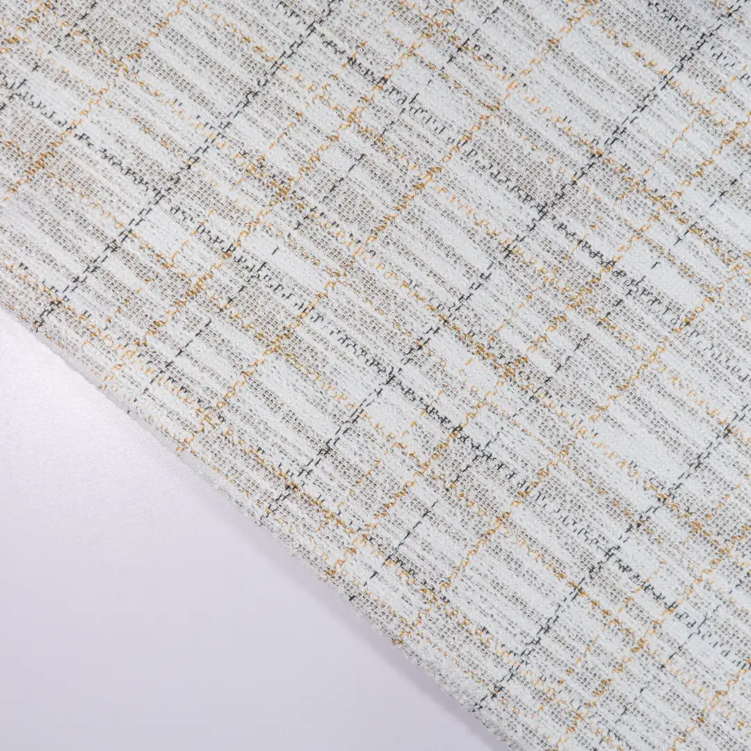 China Fabric for Jackets,Skirt,Shorts Yarn-dyed fabric Knit Fabric Polyester Elastane white color buy from China wholesaler bulk order at wholesale price free worldwide shipping Alibaba