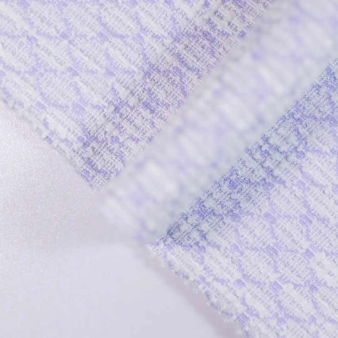 China Fabric for Skirt,Shorts,Womens Halterneck Cake Dress,Womens High Waist Lantern Skirt,Womens Mid Rise Wide Leg Pants Yarn-dyed fabric Knit Fabric Polyester Elastane light  purple color buy from China wholesaler bulk order at wholesale price free worldwide shipping Alibaba