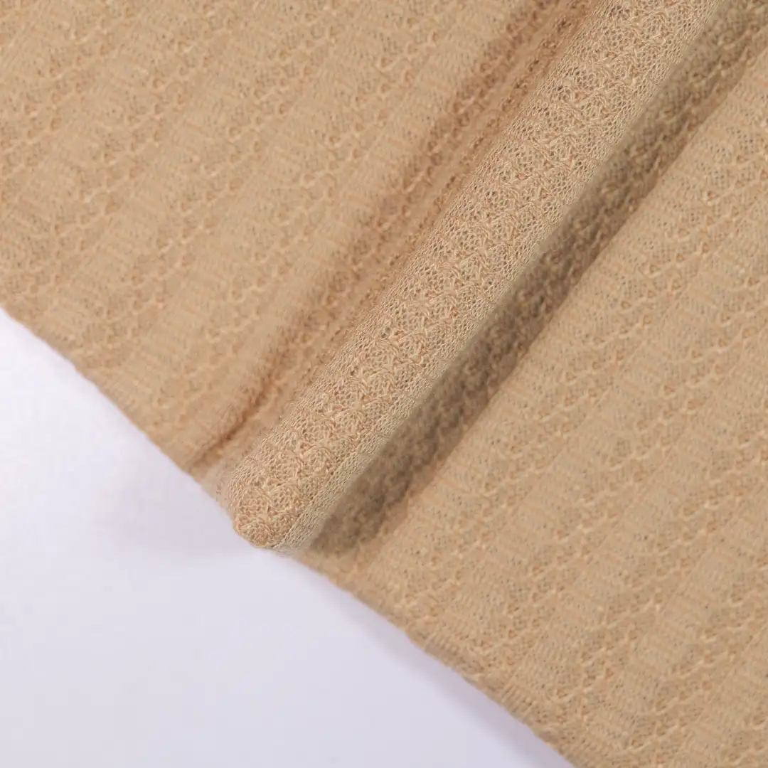 China Fabric for Skirt,Hoodie,Interlining Rib Knit Fabric Polyester Spandex khaki color buy from China wholesaler bulk order at wholesale price free worldwide shipping Alibaba