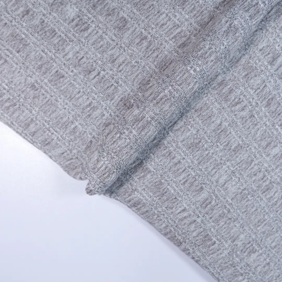 China Fabric for T-Shirt,Polo Shirt,Hoodie Rib Knit Fabric Polyester Spandex grey color buy from China wholesaler bulk order at wholesale price free worldwide shipping Alibaba