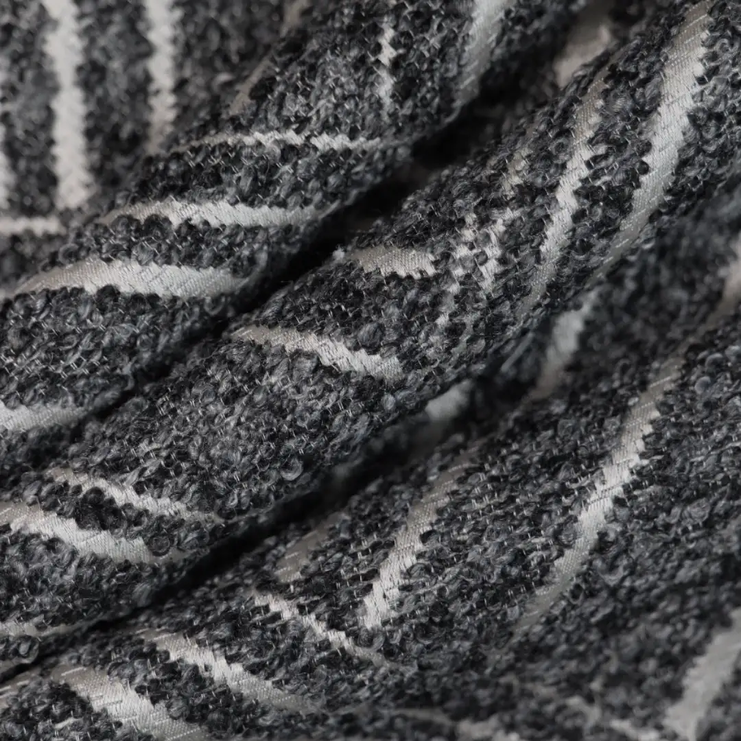 China Fabric for Overcoat,Girls Crew Neck Coat Chanel-Style Fabric Woolen Polyester black color buy from China wholesaler bulk order at wholesale price free worldwide shipping Alibaba