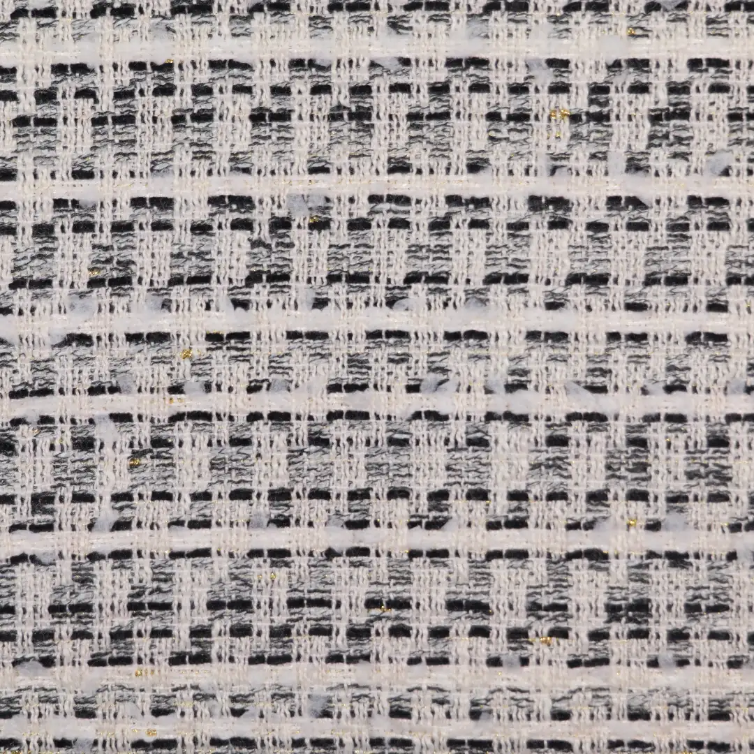 China Fabric for Jackets,Skirt Chanel-Style Fabric Woolen Polyester Rayon white black color buy from China wholesaler bulk order at wholesale price free worldwide shipping Alibaba