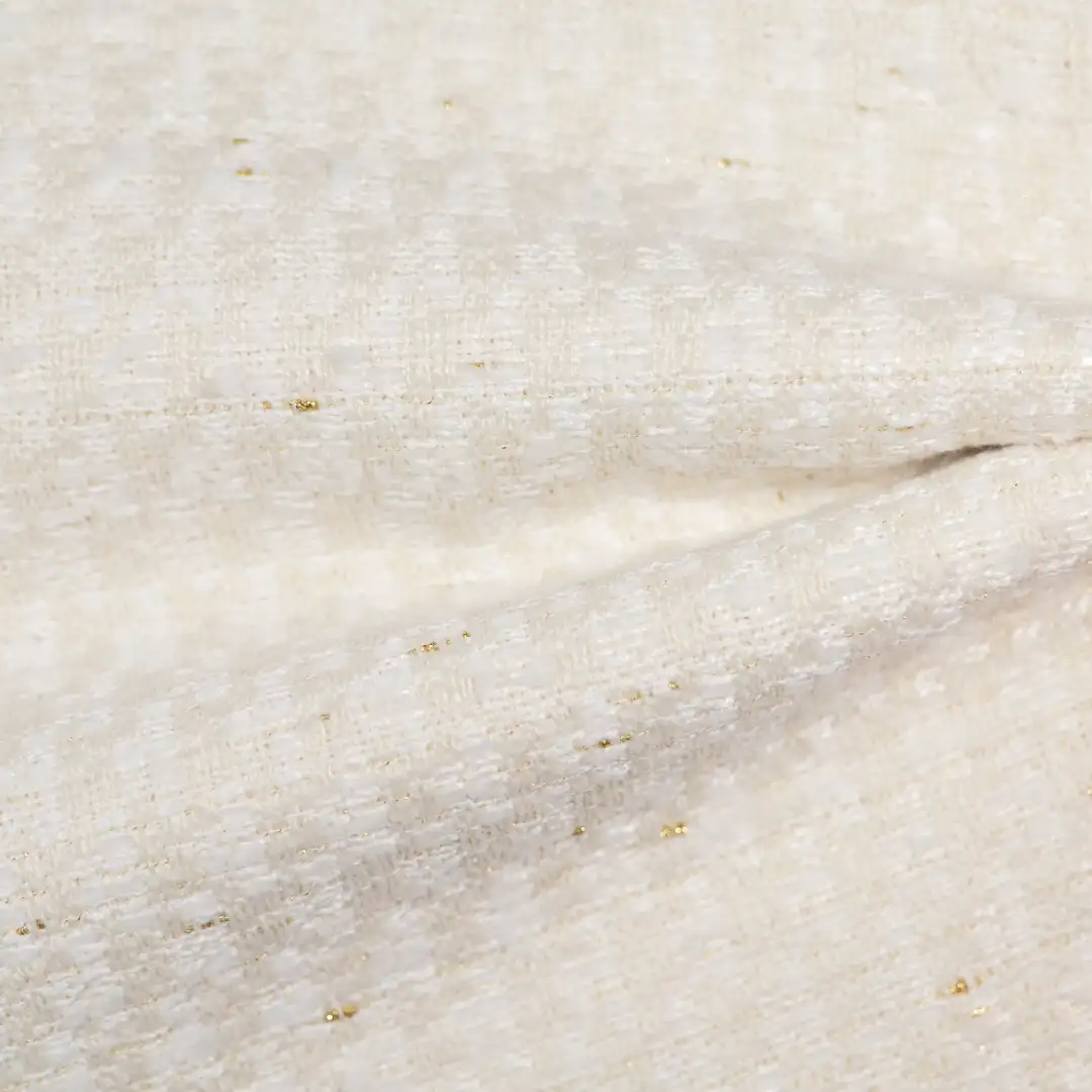 China Fabric for Skirt Chanel-Style Fabric Woolen Polyester Rayon white color buy from China wholesaler bulk order at wholesale price free worldwide shipping Alibaba