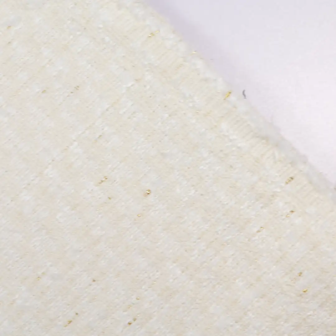 China Fabric for Skirt Chanel-Style Fabric Woolen Polyester Rayon white color buy from China wholesaler bulk order at wholesale price free worldwide shipping Alibaba