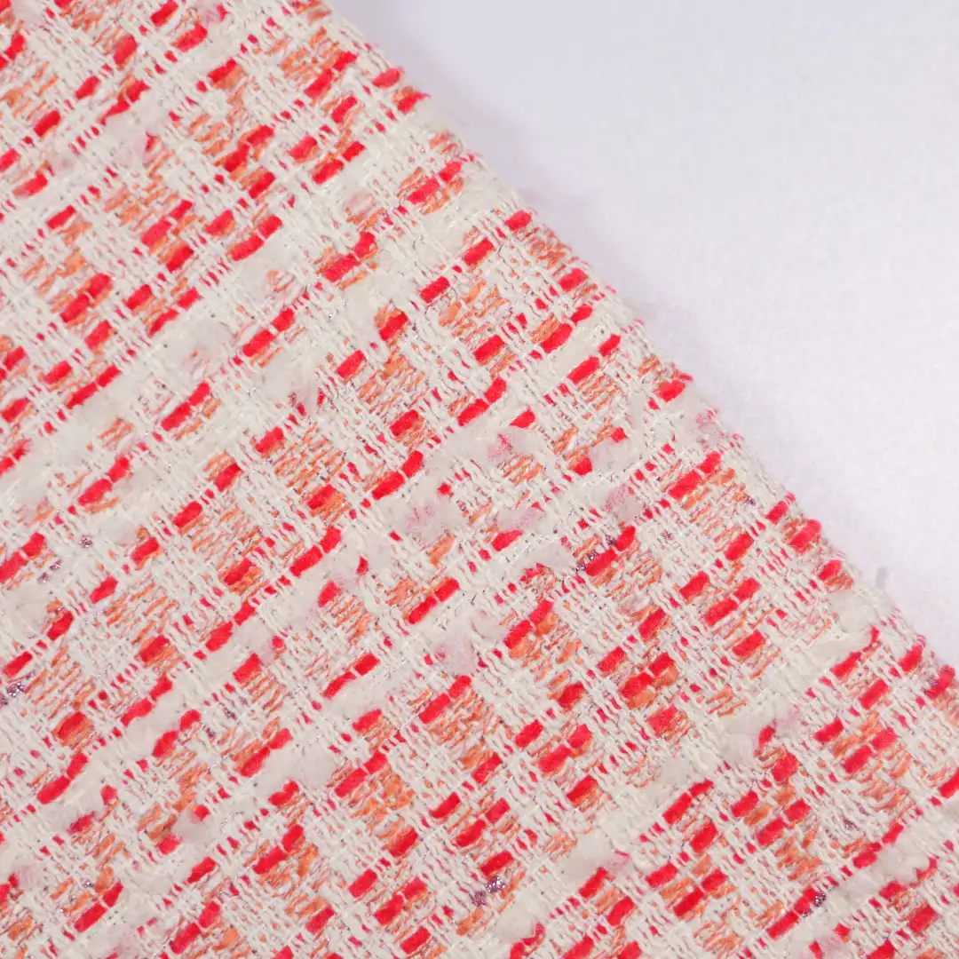 China Fabric for Skirt,Trench Coat Chanel-Style Fabric Woolen Polyester Rayon red color buy from China wholesaler bulk order at wholesale price free worldwide shipping Alibaba