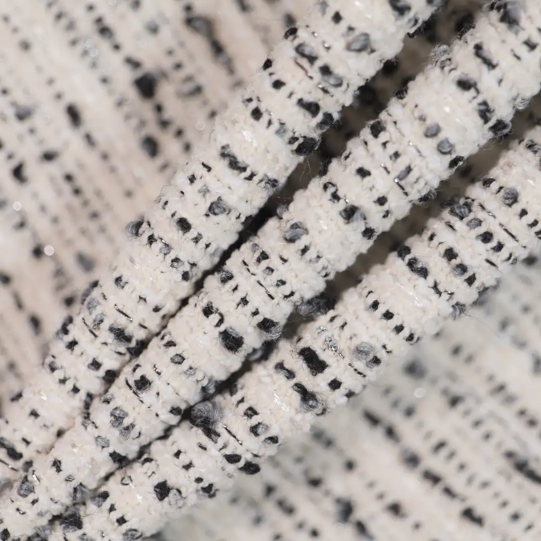 China Fabric for Skirt,Overcoat Chanel-Style Fabric Woolen Polyester black color buy from China wholesaler bulk order at wholesale price free worldwide shipping Alibaba