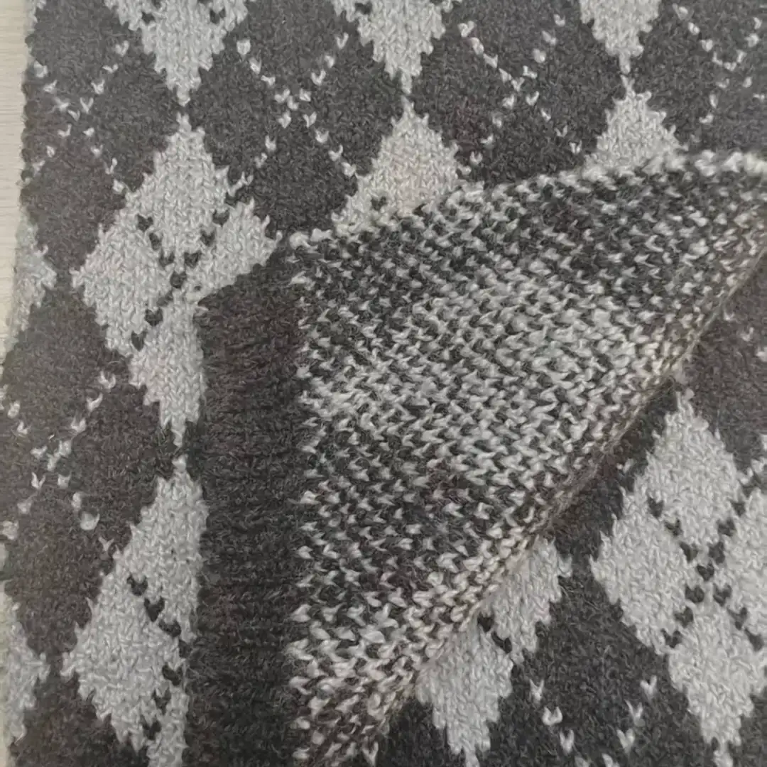 China Yarn for Open Cardigan (Sweater),Half-Zipper Cardigan (Sweater),Round Neck Pullover (Sweater),Crop Top Pullover (Sweater) Mossy Yarn Fancy Yarn BCI Cotton Recycled Polyester Spandex Black and gray color buy from China wholesaler bulk order at wholesale price free worldwide shipping Alibaba