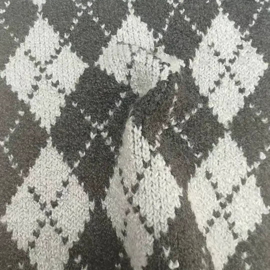 China Yarn for Open Cardigan (Sweater),Half-Zipper Cardigan (Sweater),Round Neck Pullover (Sweater),Crop Top Pullover (Sweater) Mossy Yarn Fancy Yarn BCI Cotton Recycled Polyester Spandex Black and gray color buy from China wholesaler bulk order at wholesale price free worldwide shipping Alibaba