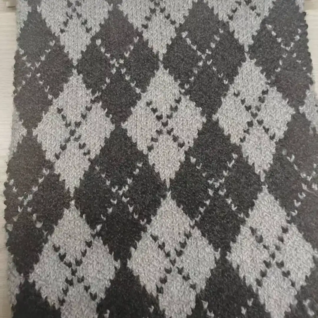 China Yarn for Open Cardigan (Sweater),Half-Zipper Cardigan (Sweater),Round Neck Pullover (Sweater),Crop Top Pullover (Sweater) Mossy Yarn Fancy Yarn BCI Cotton Recycled Polyester Spandex Black and gray color buy from China wholesaler bulk order at wholesale price free worldwide shipping Alibaba