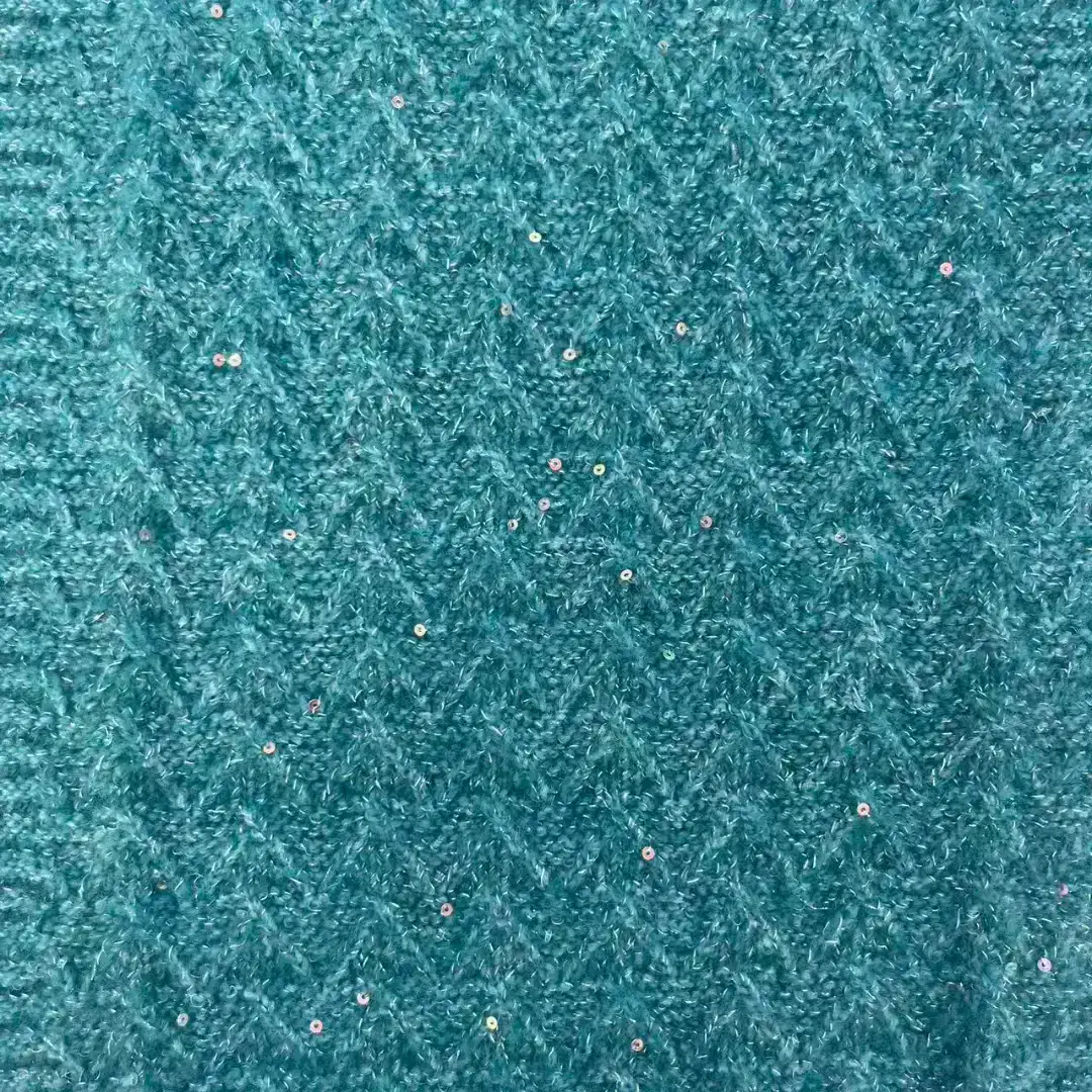 China Yarn for Roll Neck Jumper (Sweater),Kids Ruffled Edge Jumper (Sweater),Gorilla Slim Fit Layer Top (Sweater),Kids Scallop Trims Dress (Sweater) Mossy Yarn Fancy Yarn Acrylic Polyester Lurex Sequin Spandex blue, green color buy from China wholesaler bulk order at wholesale price free worldwide shipping Alibaba