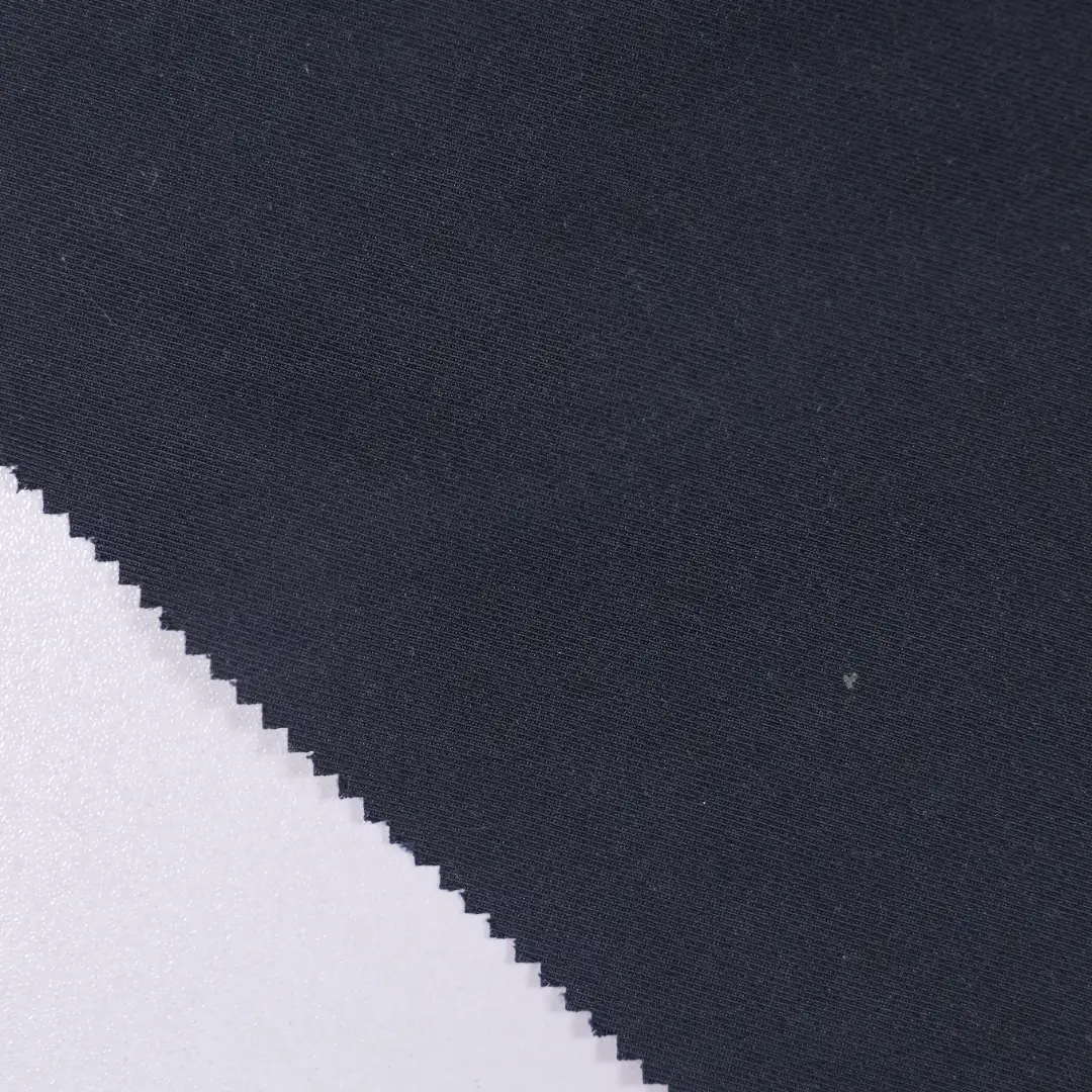 China Fabric for Blazer,Trench Coat CVC Twill Woven Blended Fabric BCI Cotton Polyester navy color buy from China wholesaler bulk order at wholesale price free worldwide shipping Alibaba