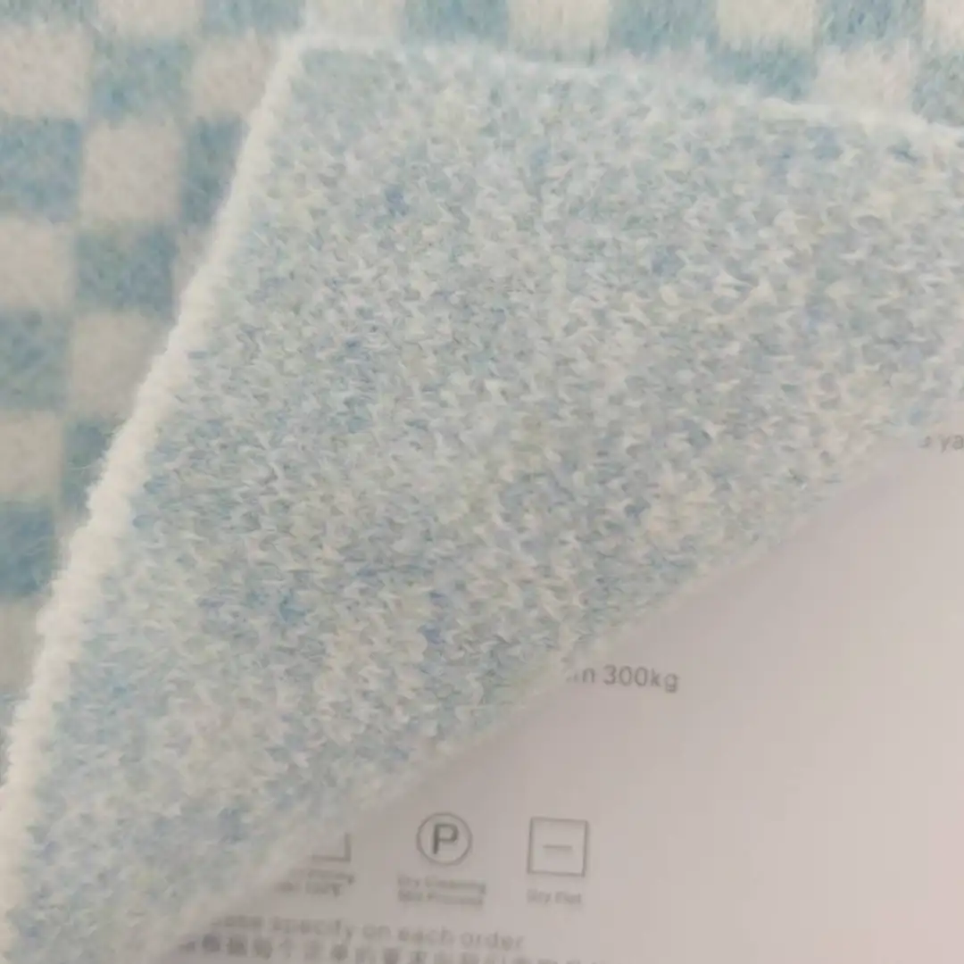 China Yarn for Full-Zipper Cardigan (Sweater),Half-Zipper Cardigan (Sweater) Mossy Yarn Fancy Yarn Recycled Polyester Acrylic Polyester Spandex white，blue color buy from China wholesaler bulk order at wholesale price free worldwide shipping Alibaba