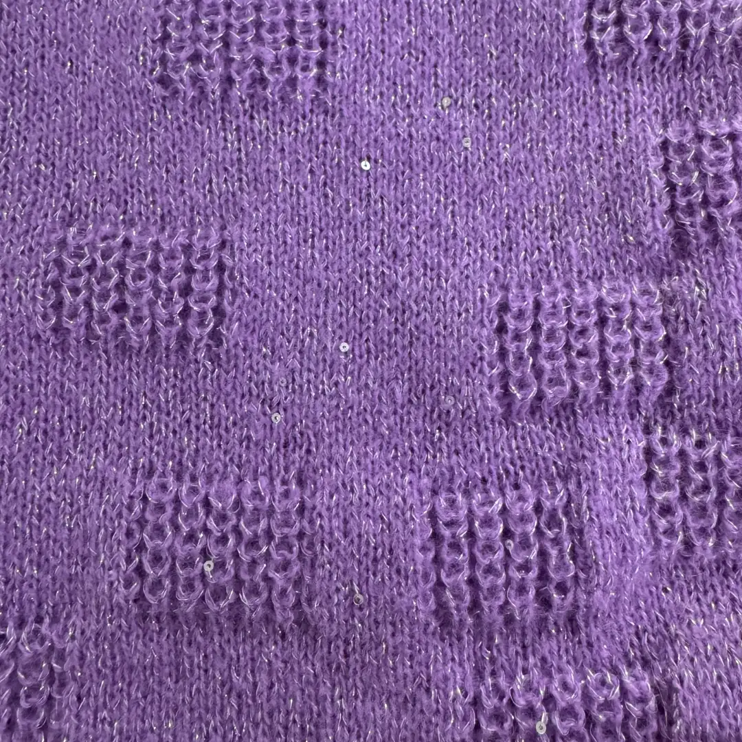 China Yarn for Ladies Vest (Sweater),Open Cardigan (Sweater),Full-Zipper Cardigan (Sweater),Crew Neck Pullover (Sweater),Crop Top Pullover (Sweater) Mossy Yarn Fancy Yarn Polyester Purple color buy from China wholesaler bulk order at wholesale price free worldwide shipping Alibaba